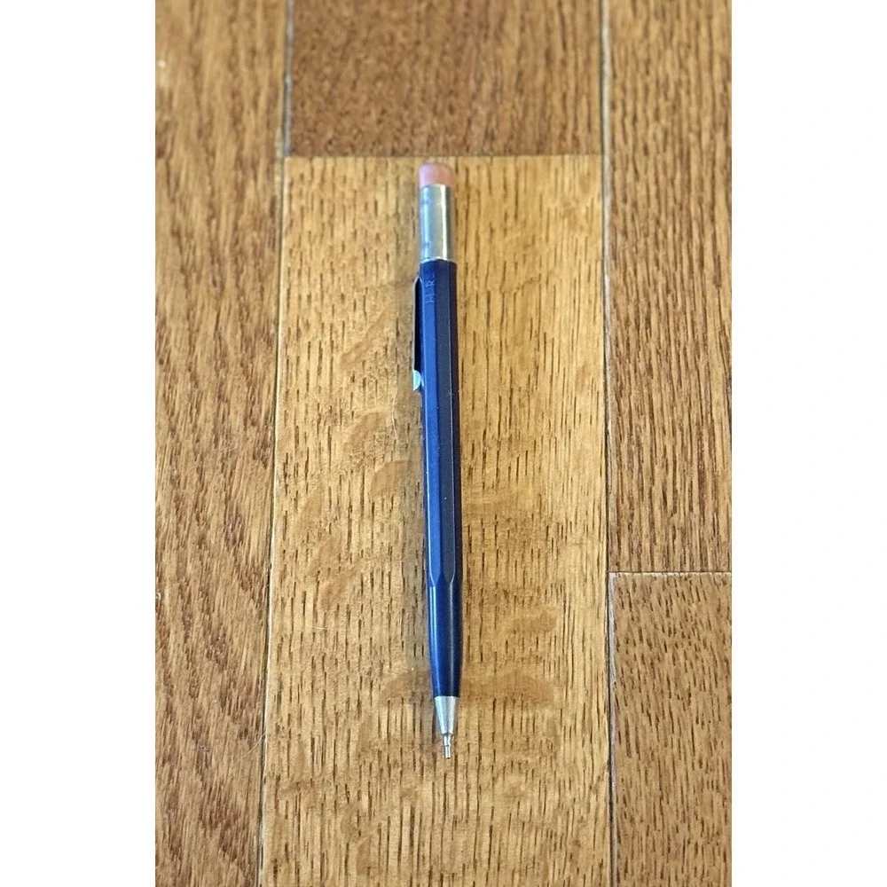SCRIPTO Thinline Dark Blue Vintage Mechanical Pencil School Nostalgia